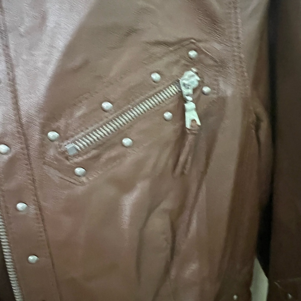 Pamela McCoy Brown Leather Jacket - Picture 7 of 15